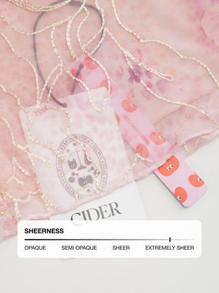 V-neck Floral Embroidery Sheer Tank Top