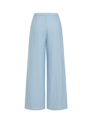 Crossover Waistband Linen Trouser