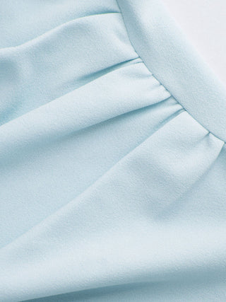Round Neckline Ruched Maxi Dress