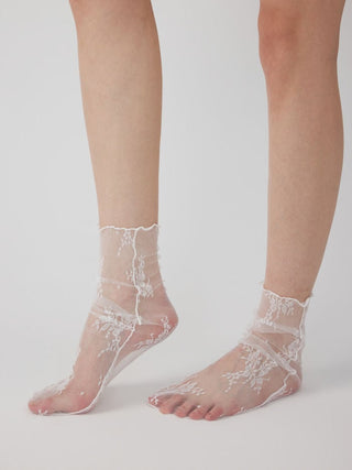 FLORAL LACE CREW SOCKS