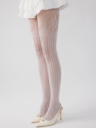 STRIPED LACE TIGHTS