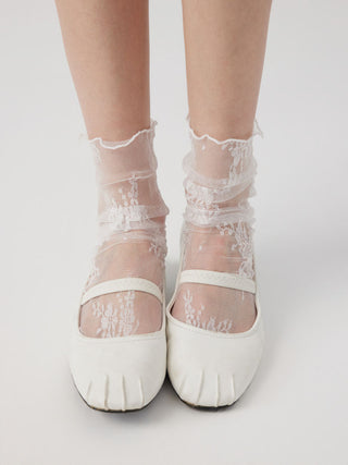 FLORAL LACE CREW SOCKS