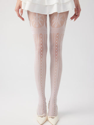 STRIPED LACE TIGHTS