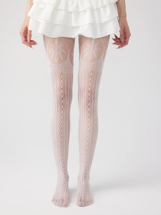 STRIPED LACE TIGHTS