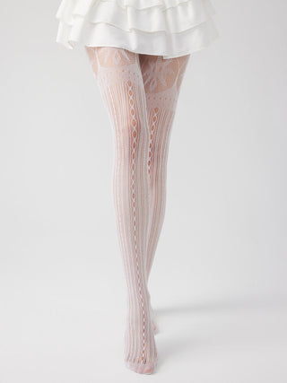 STRIPED LACE TIGHTS