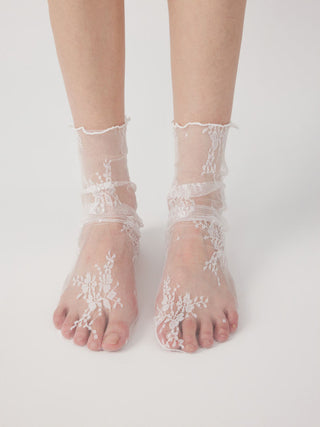 FLORAL LACE CREW SOCKS