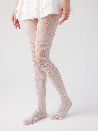 STRIPED LACE TIGHTS