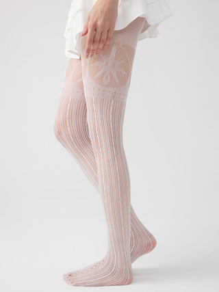 STRIPED LACE TIGHTS