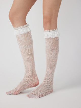 LACE TRIM OVER THE CALF SOCKS