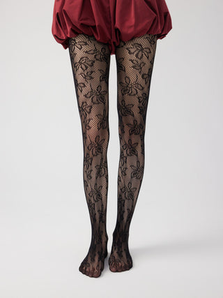 FLORAL MESH TIGHTS