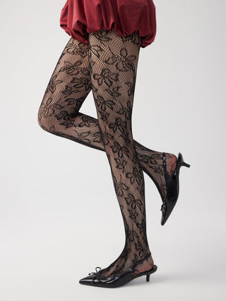FLORAL MESH TIGHTS