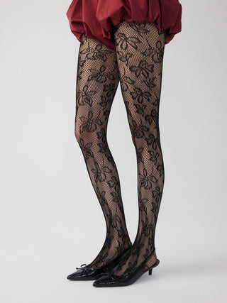 FLORAL MESH TIGHTS