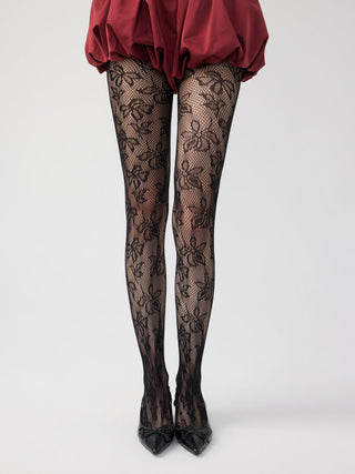 FLORAL MESH TIGHTS