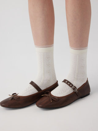3 PAIRS CABLE KNITTED CREW SOCKS SET