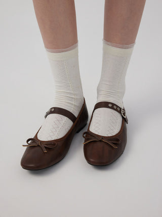 3 PAIRS CABLE KNITTED CREW SOCKS SET
