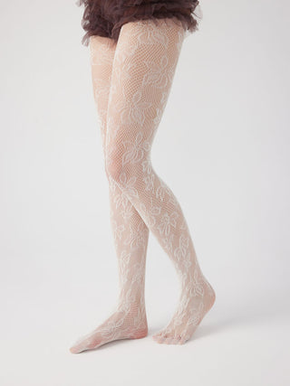 FLORAL MESH TIGHTS