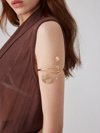 RHINESTONE SPIRAL ARM CUFF