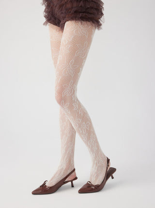 FLORAL MESH TIGHTS