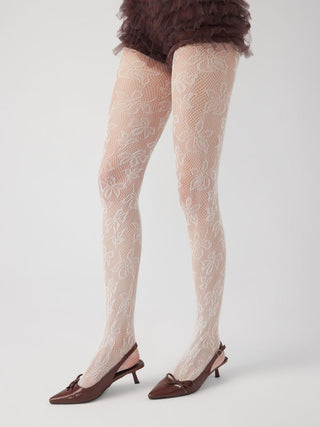 FLORAL MESH TIGHTS
