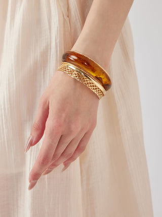 5PCS MARBLE PATTERN & TEXTURED BRACELET SET For Music Festival/Live House Party/Clubbing