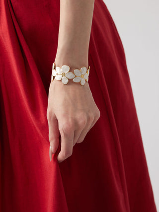 FLOWER OPEN BANGLE BRACELET