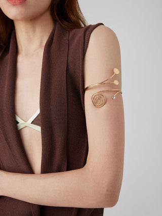 RHINESTONE SPIRAL ARM CUFF
