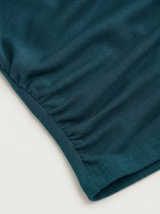 Lace Panel Ruched Henley Cami Top