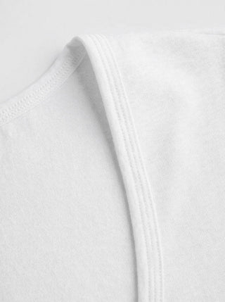 Cotton-blend U-neckline Short Bell Sleeve Tee