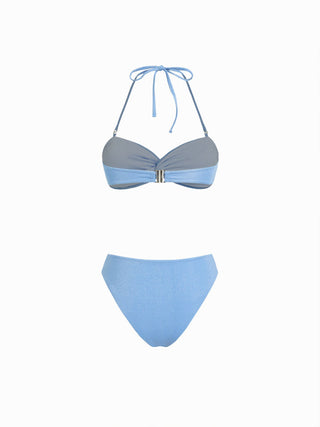 Glitter Twist Halter Bikini Set