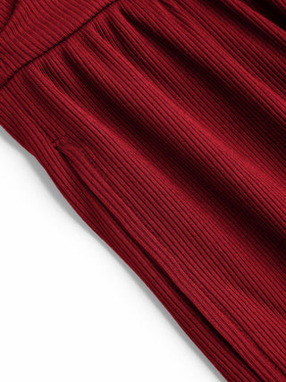 V-neck Ruched Wide Leg Jumpsuit