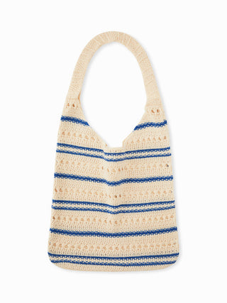 STRIPED KNITTED SHOULDER BAG