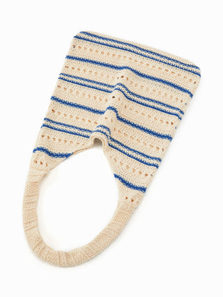 STRIPED KNITTED SHOULDER BAG