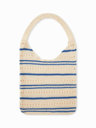 STRIPED KNITTED SHOULDER BAG
