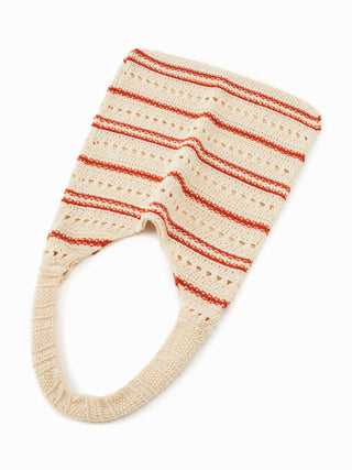 STRIPED KNITTED SHOULDER BAG