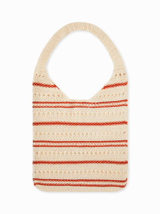 STRIPED KNITTED SHOULDER BAG