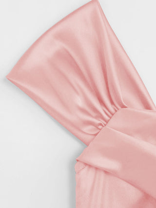 Satin Sculptural Ruched Off-shoulder Mermaid Maxi Dress