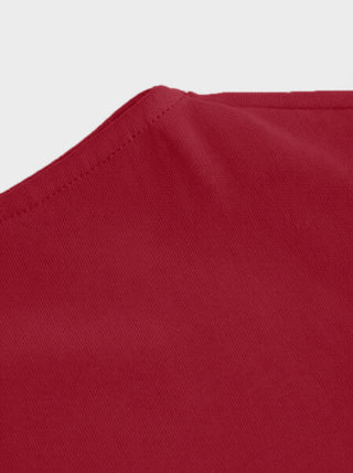 Cotton-blend Boat Neck Short Sleeve Tee
