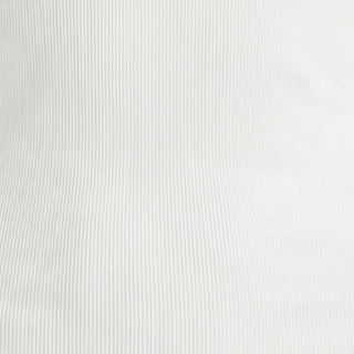 Cotton-blend High Stretch Boat Neck Ribbed Tank Top