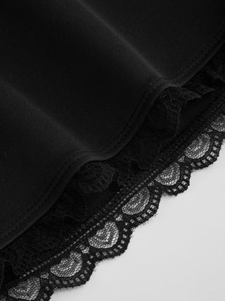 Sweetheart Neck Lace Trim Slim Corset Cami Top
