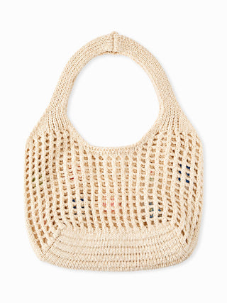 FLOWER KNITTED TOTE BAG