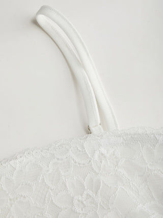 High Stretch Square Neck Lace Panel Cami Top