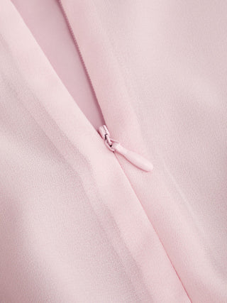 Chiffon Mid Rise Draped Wide Leg Jumpsuit