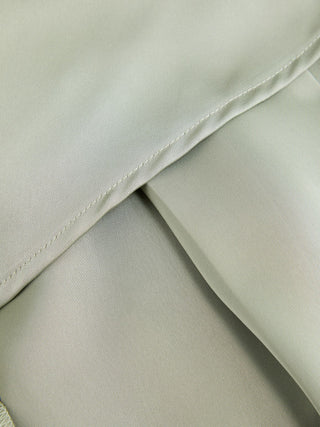 Satin Strapless Asymmetrical Mid Rise Oversized Wide Leg Jumpsuit