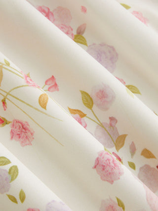 Floral Sculptural Sweetheart Neck Lace Trim Bowknot A-line Maxi Dress