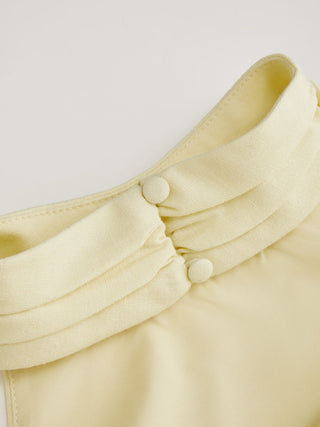 Linen-blend Halter Neckline Ruched A-line Maxi Dress