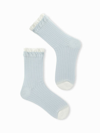 2 PAIRS BOWKNOT & STRIPED CREW SOCKS SET
