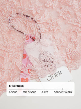 Lace Mandarin Collar Floral See-through Tank Top