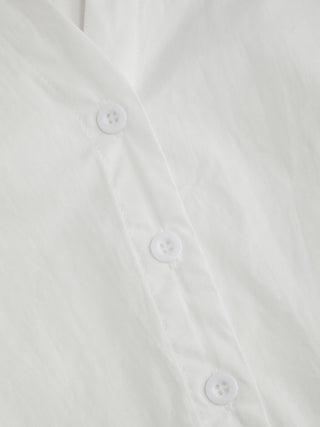 Cotton-blend Mid-length Sleeve Shirt Bodysuit