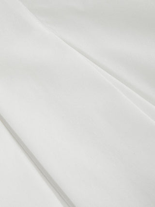 Linen-blend Boat Neck Pleated A-line Mini Dress