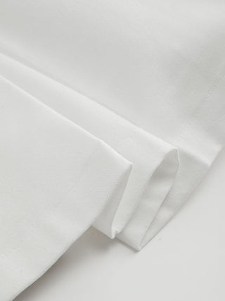 Linen-blend Boat Neck Pleated A-line Mini Dress